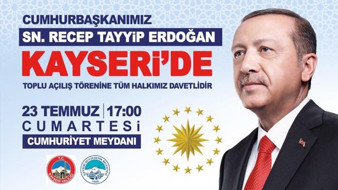 Melikgazi’deki birçok yatırımın açılışını Cumhurbaşkanı Erdoğan yapacak
