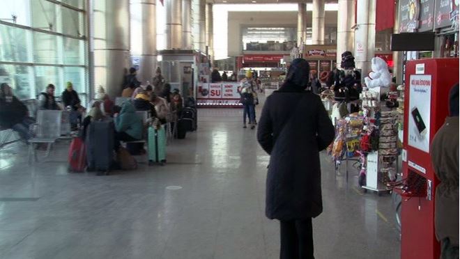Depremzede vatandaşlar Kayseri Terminalinde yoğunluk oluşturdu