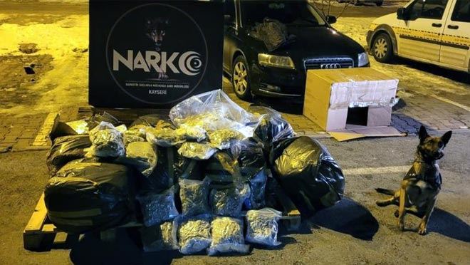 116 kilo uyuşturucu Kayseri