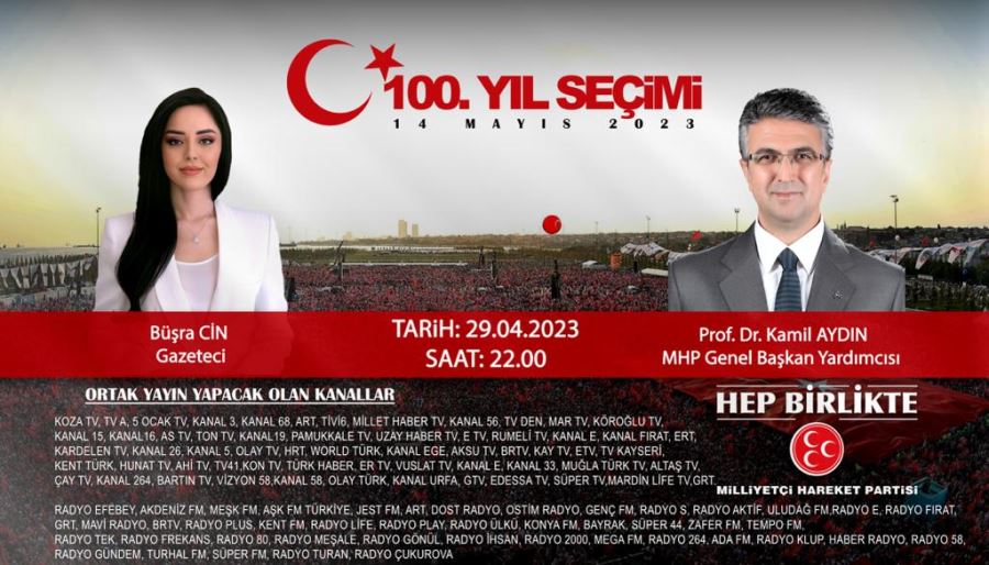 100. Yıl Seçimi Kaytv ve Erciyes Tv de Canlı yayın