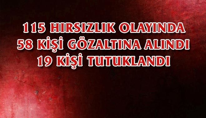 115 HIRSIZLIK OLAYINDA 