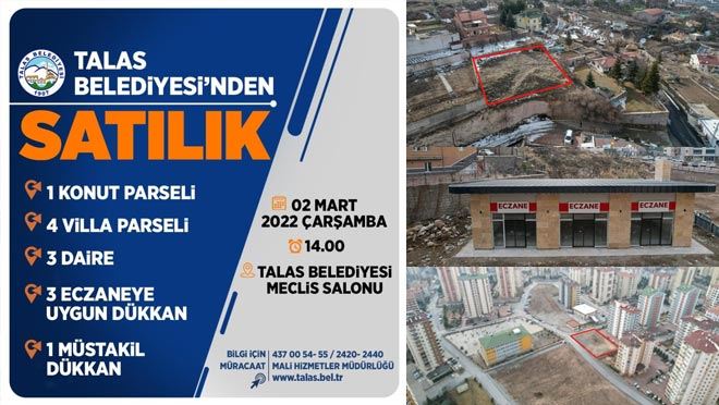 Talas’ta ihaleye sayılı saatler kaldı