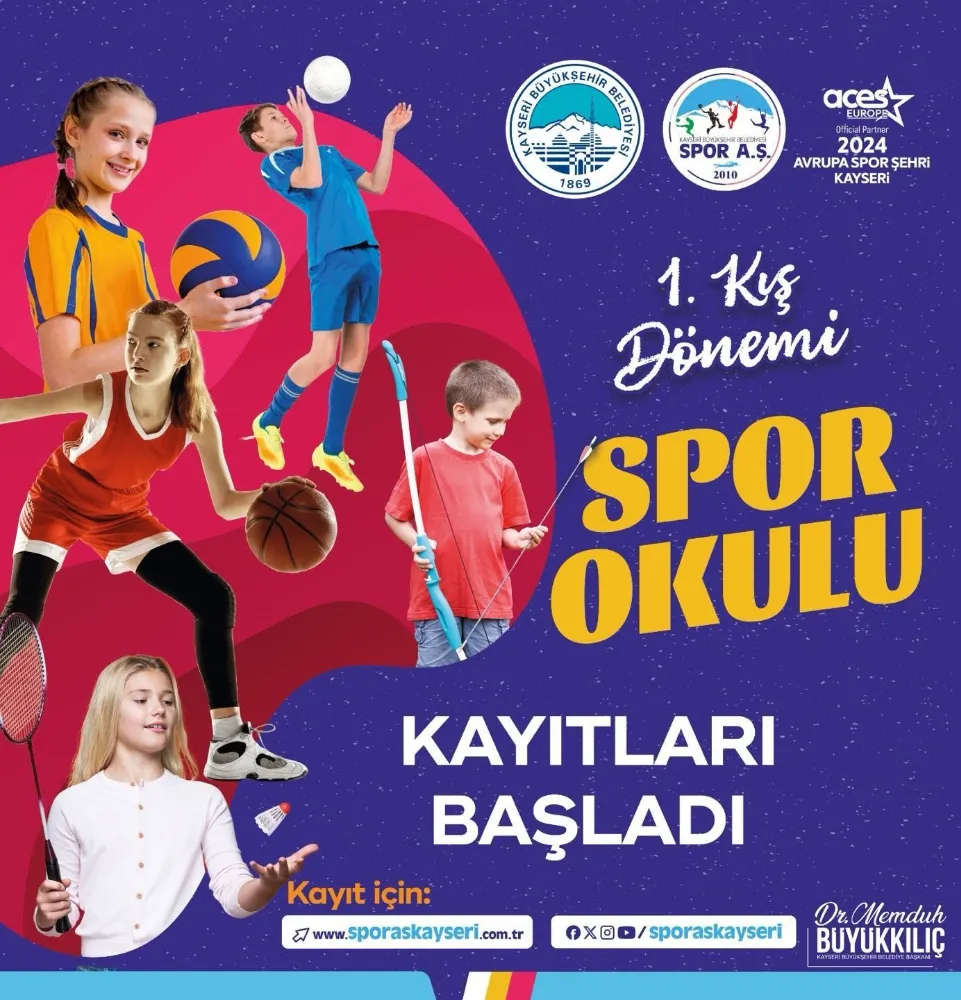 1. Kış Dönemi Spor Okulları kayıtları başladı