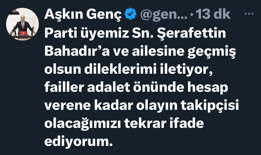 CHP’li Bahadır’a silahlı saldırı 