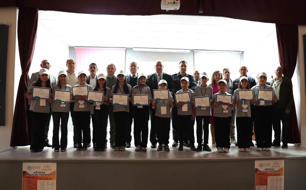 Ağırnas Kaşifleri projesindeki çocuklar sertifikalarını aldı