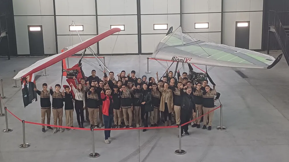 Havacılık ve Uzay Lisesi öğrencilerine hava aracı ile eğitim