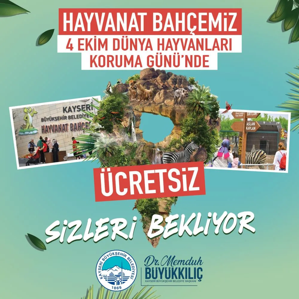 Büyükkılıç’tan anlamlı jest: Hayvanat bahçesi ücretsiz