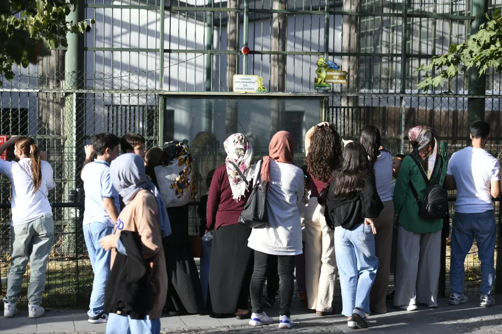  Ücretsiz olan hayvanat bahçesine ziyaretçi akını