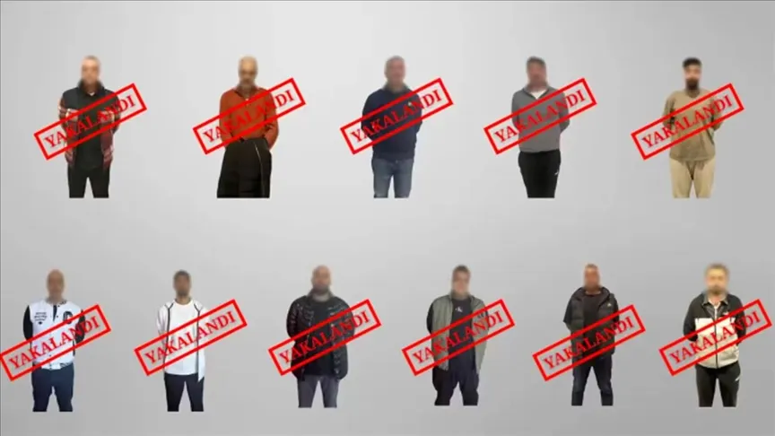 Kırmızı bültenle ve ulusal seviyede aranan 11 suçlu Türkiye