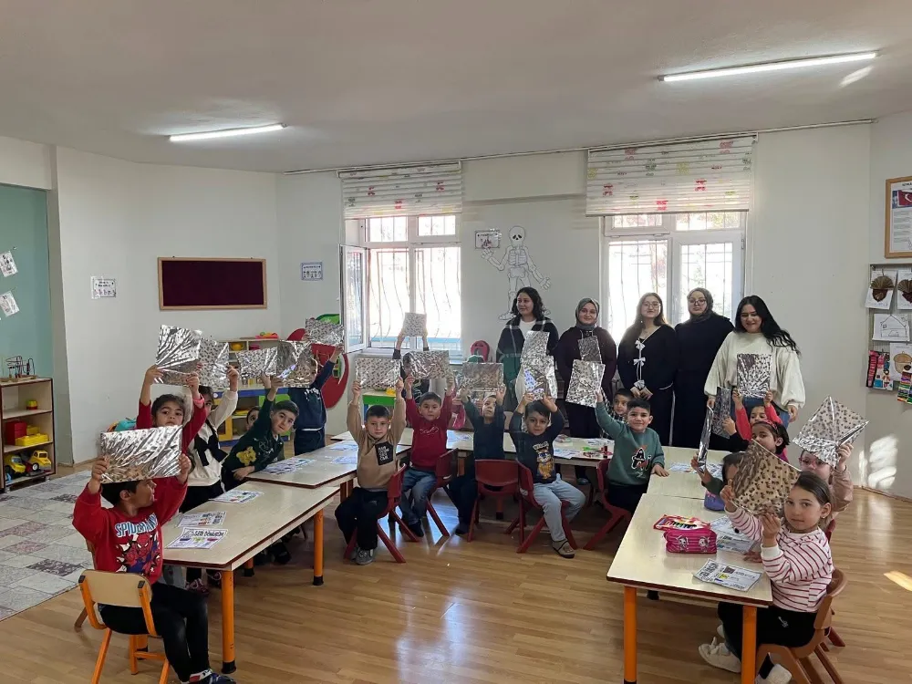 Ana sınıfı öğrencileri geri dönüşüm hakkında bilgilendirildi