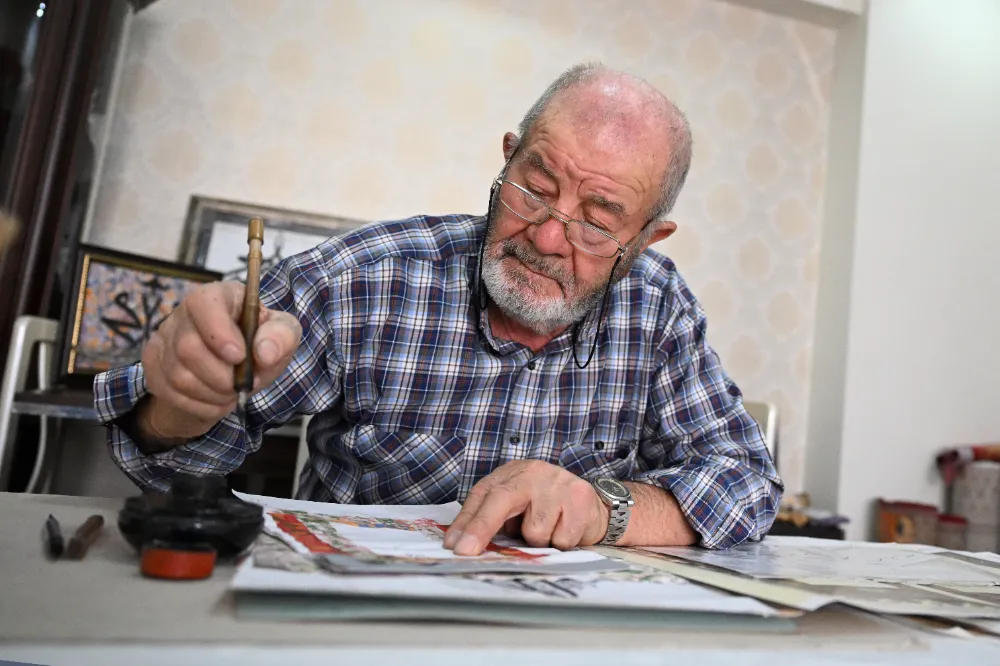 Hüsn-i hat aşkıyla 86 yaşında sanat üretiyor