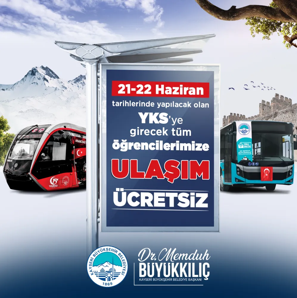 YKS adaylarına ücretsiz ulaşım müjdesi