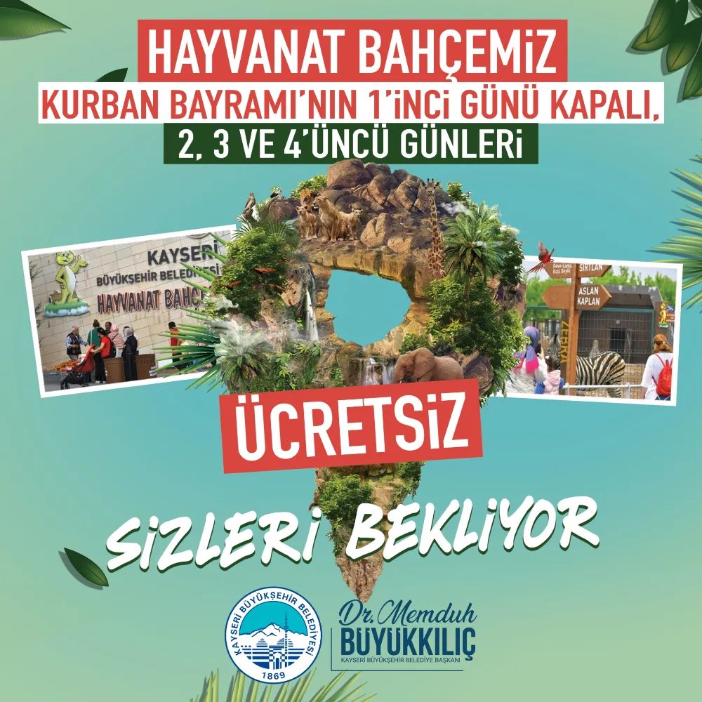 Bayramda hayvanat bahçesi ücretsiz