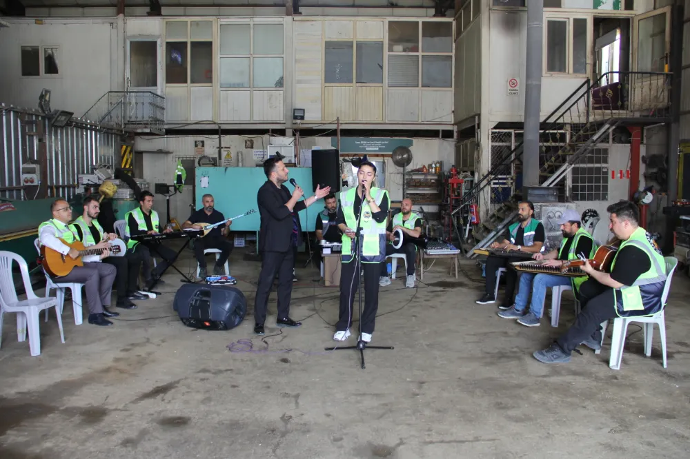 Belediye çalışanlarının müzik tutkusu!