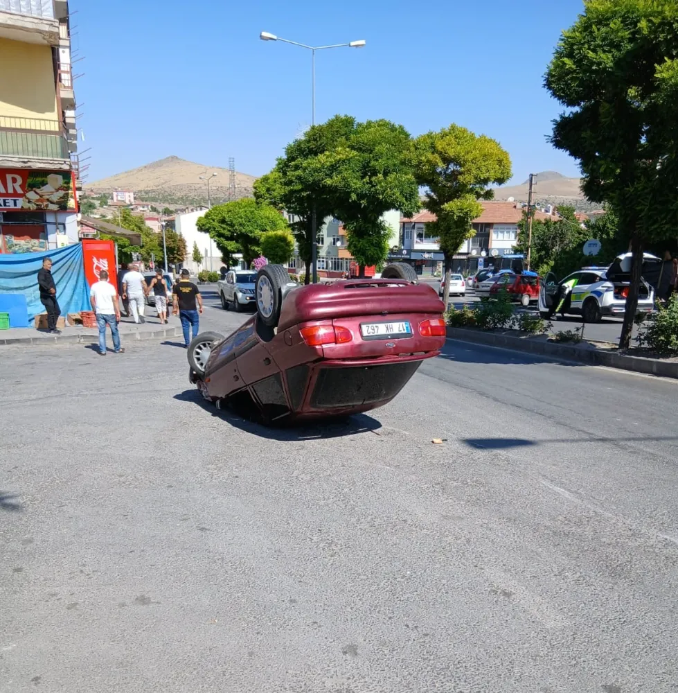  Otomobil takla attı: 1 yaralı