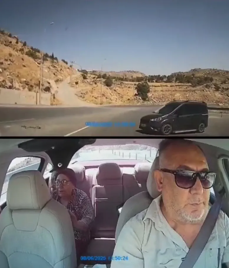 Kontrolsüz şekilde yola çıkan araç kaza yaptı