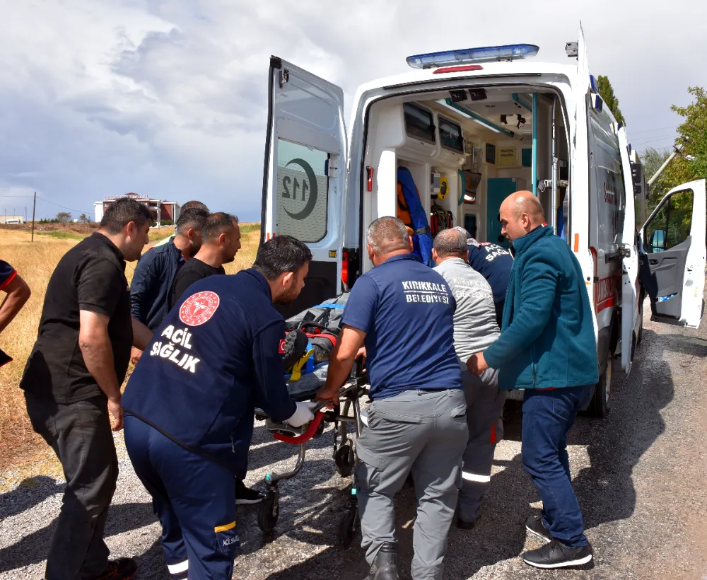 Elektrik direğine çarpan çöp kamyonundaki 2 görevli yaralandı