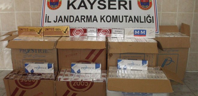 25 BİN PAKET KAÇAK SİGARA ELE GEÇİRİLDİ