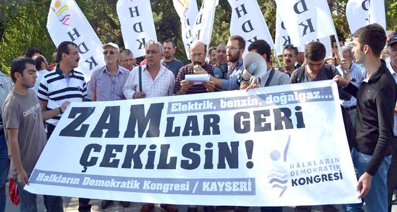 HDK BİLEŞENLERİ ZAM PROTESTOSUNDA BULUŞTU